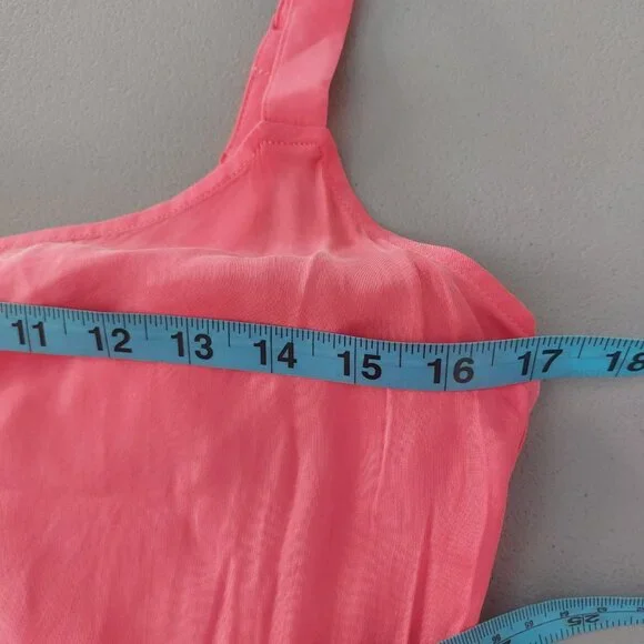 J Crew Coral Pink Satin Slip Dress 6 New Midi V Neck Summer Sleeveless Feminine - Picture 8 of 11